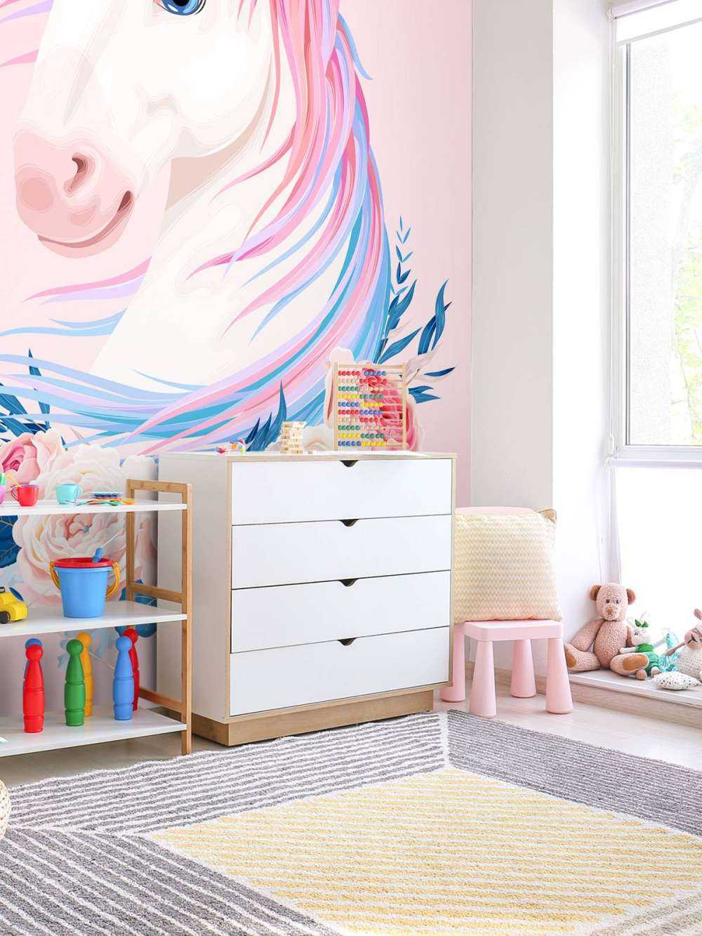 Licorne avec des fleurs