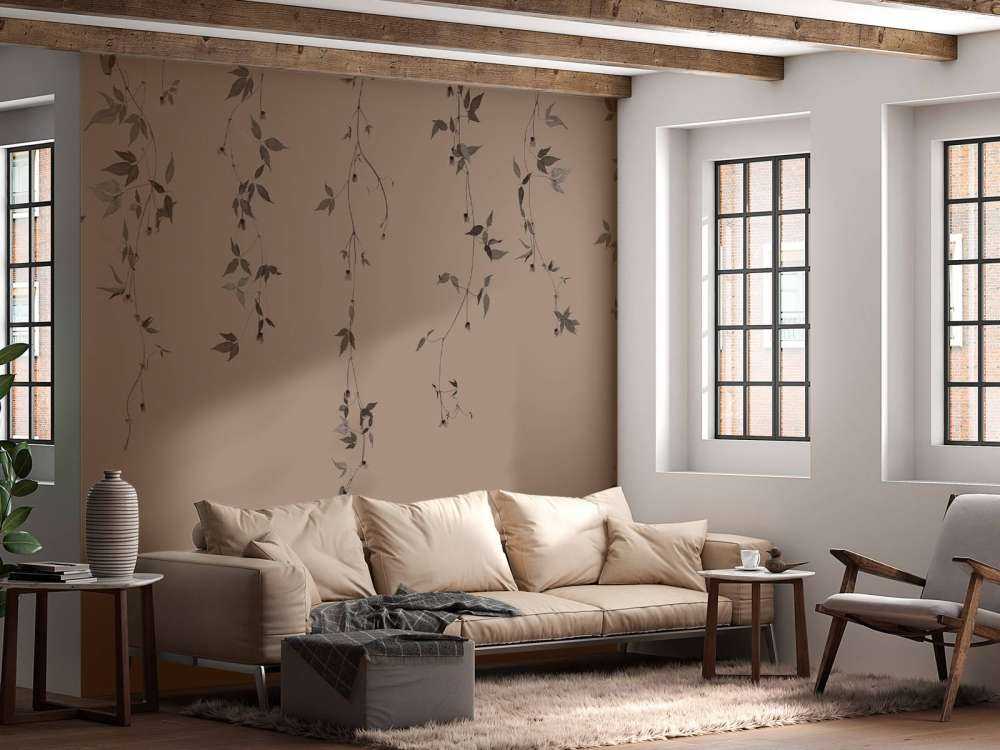 Brins de clématite sur taupe
