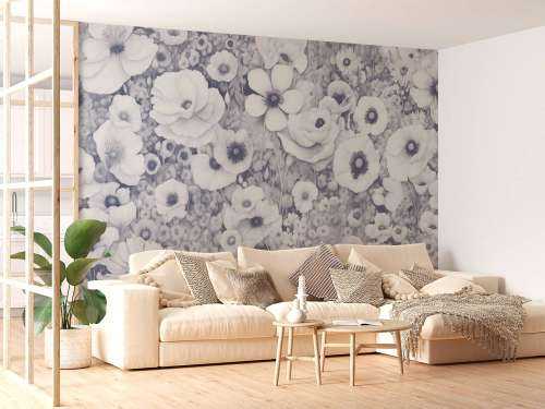 Poppy Tale Monochrome Bleu