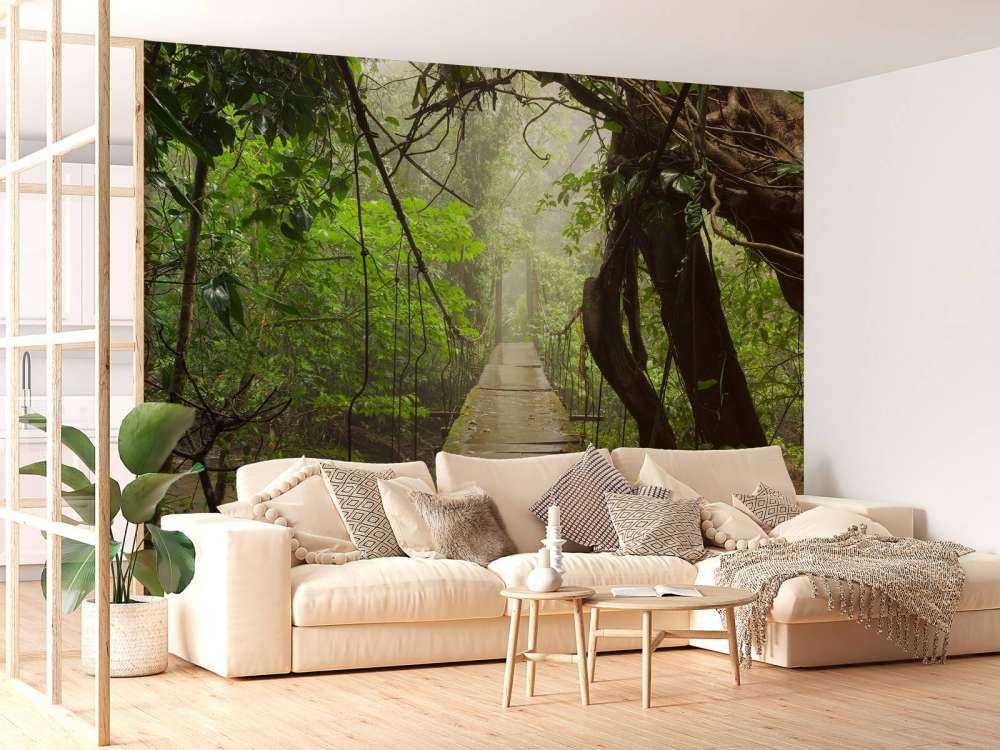 Pont avec des planches de bois