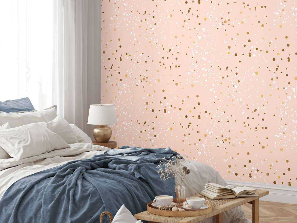 Motif de paillettes dorées