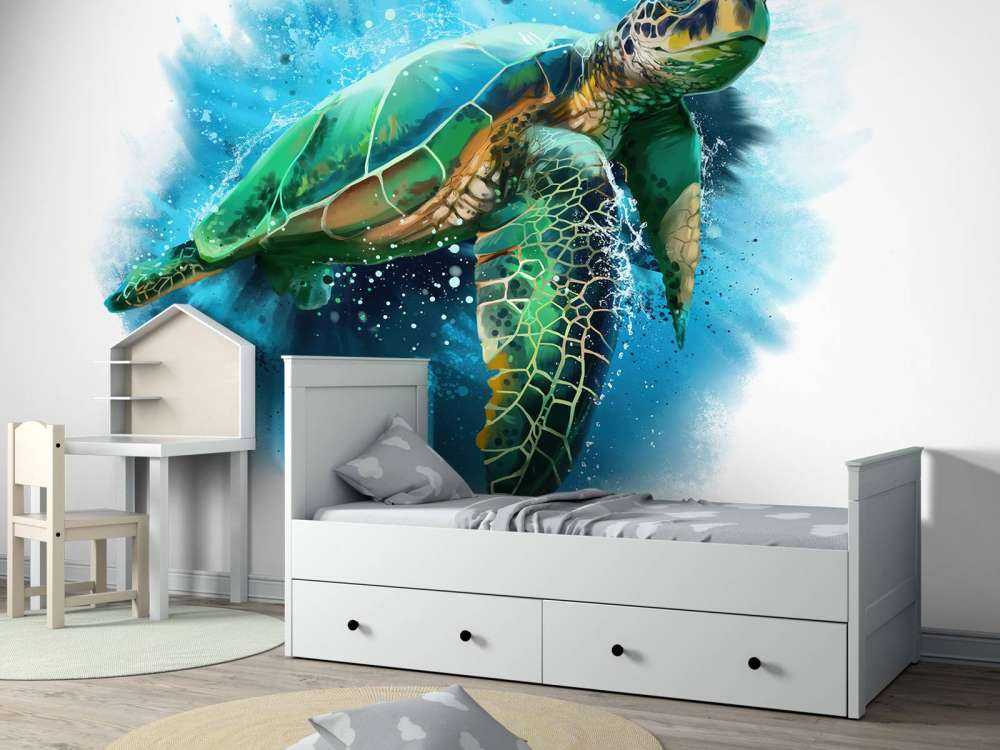 Tortue de mer dessinée