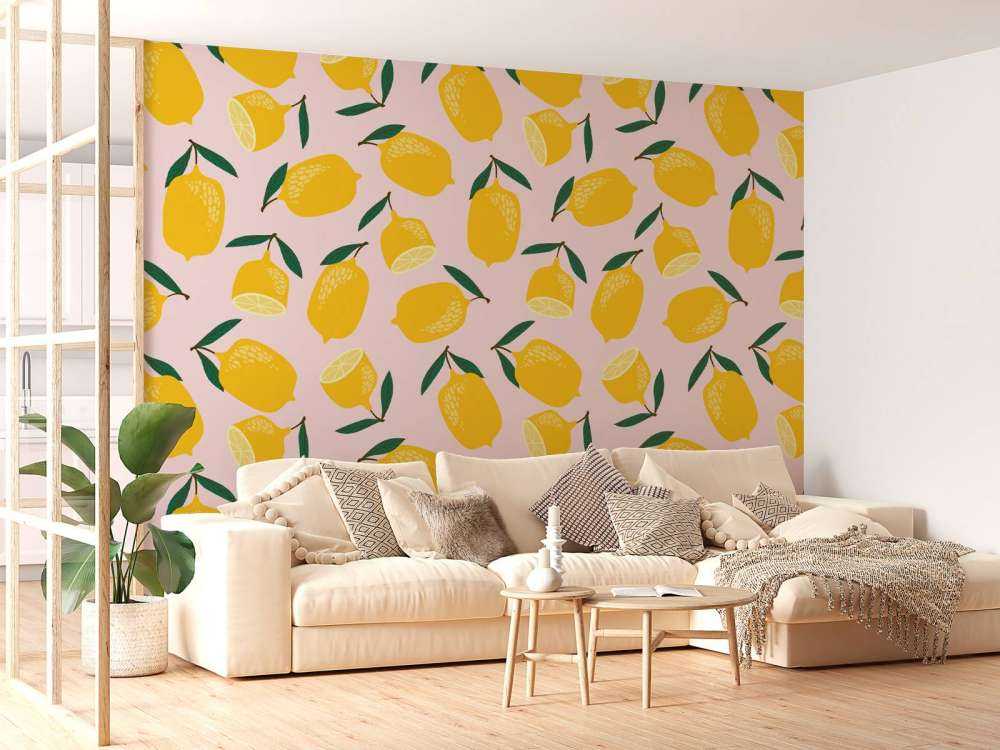 MOTIFS CITRON ROSE