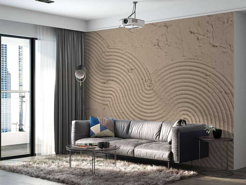 Lignes et structures organiques en taupe