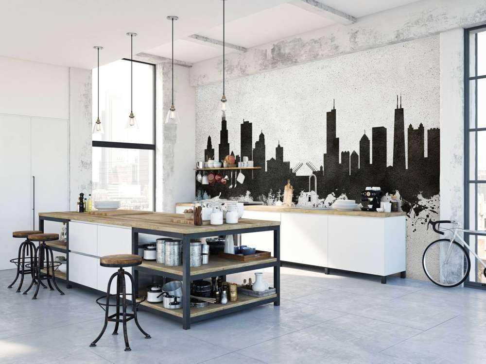 Aquarelle skyline, Chicago
