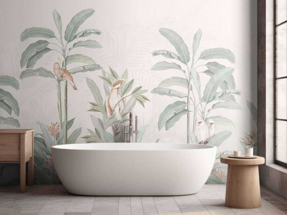 Paysage de la jungle vintage - pastel