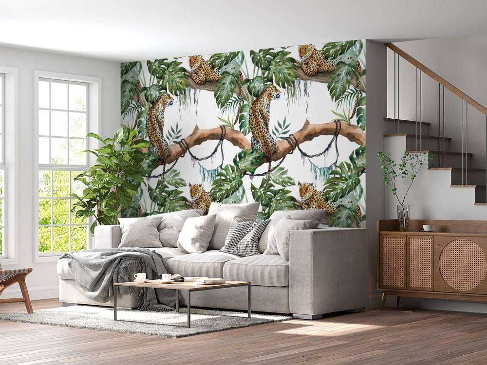 Léopards aquarellés