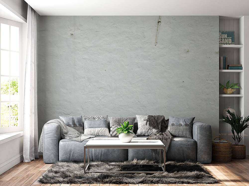 Mur de plâtre blanc