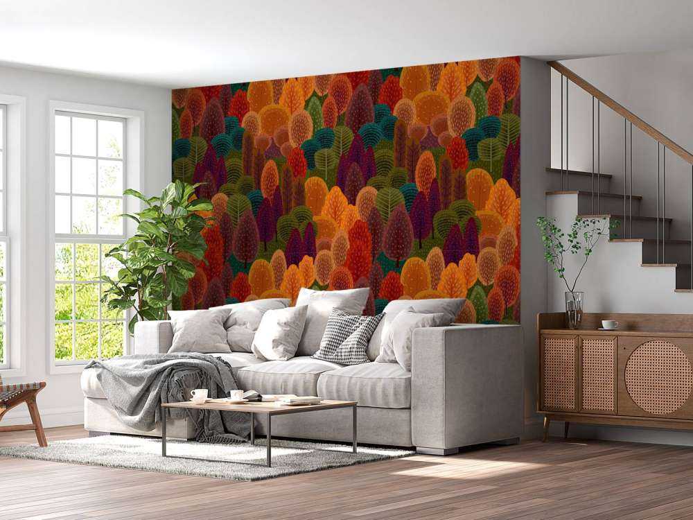 Motif forestier 