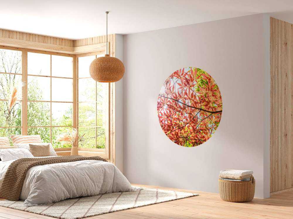 Feuilles rouges d'automne