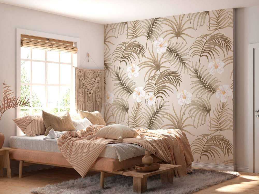 Feuilles et fleurs de palmier