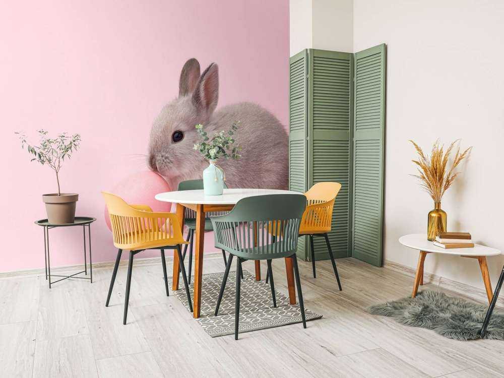Lapin avec un œuf