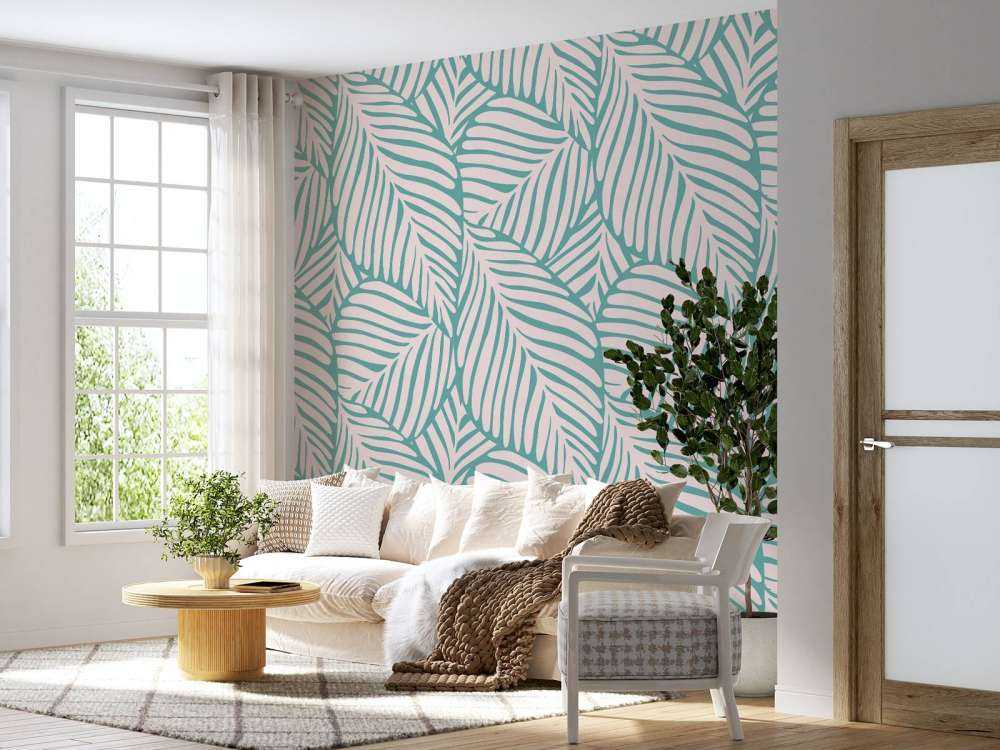 Motif Feuilles de couleur tropicale