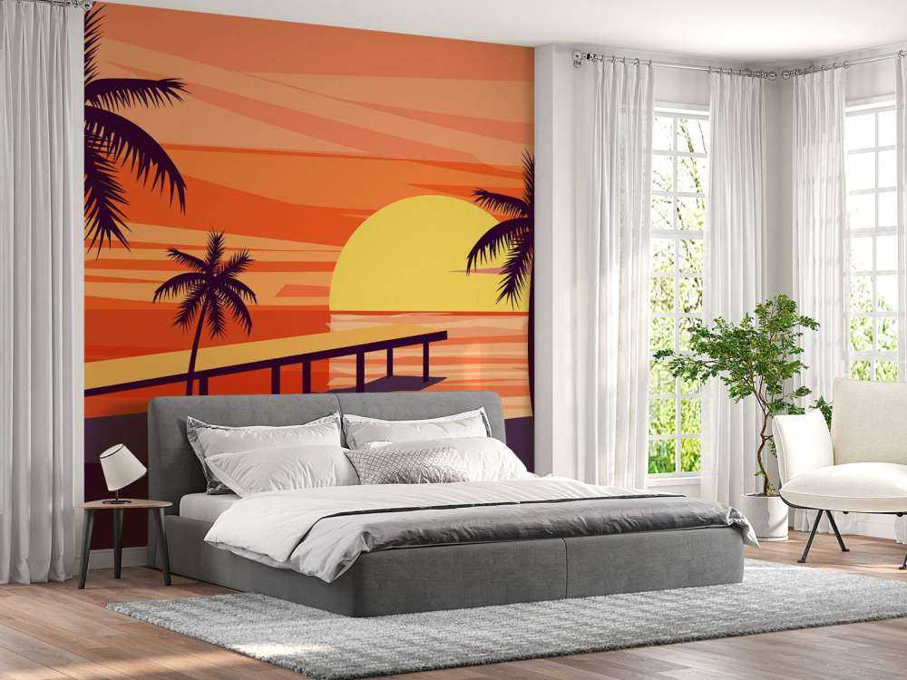 Coucher de soleil dessiné
