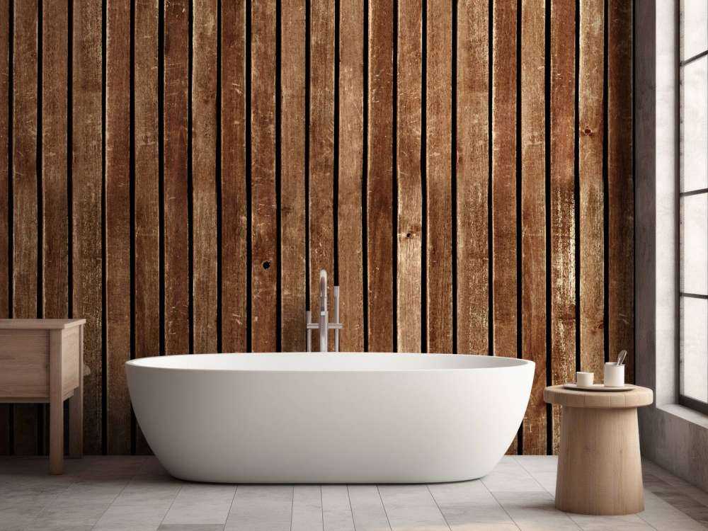 Planches de bois verticales foncées
