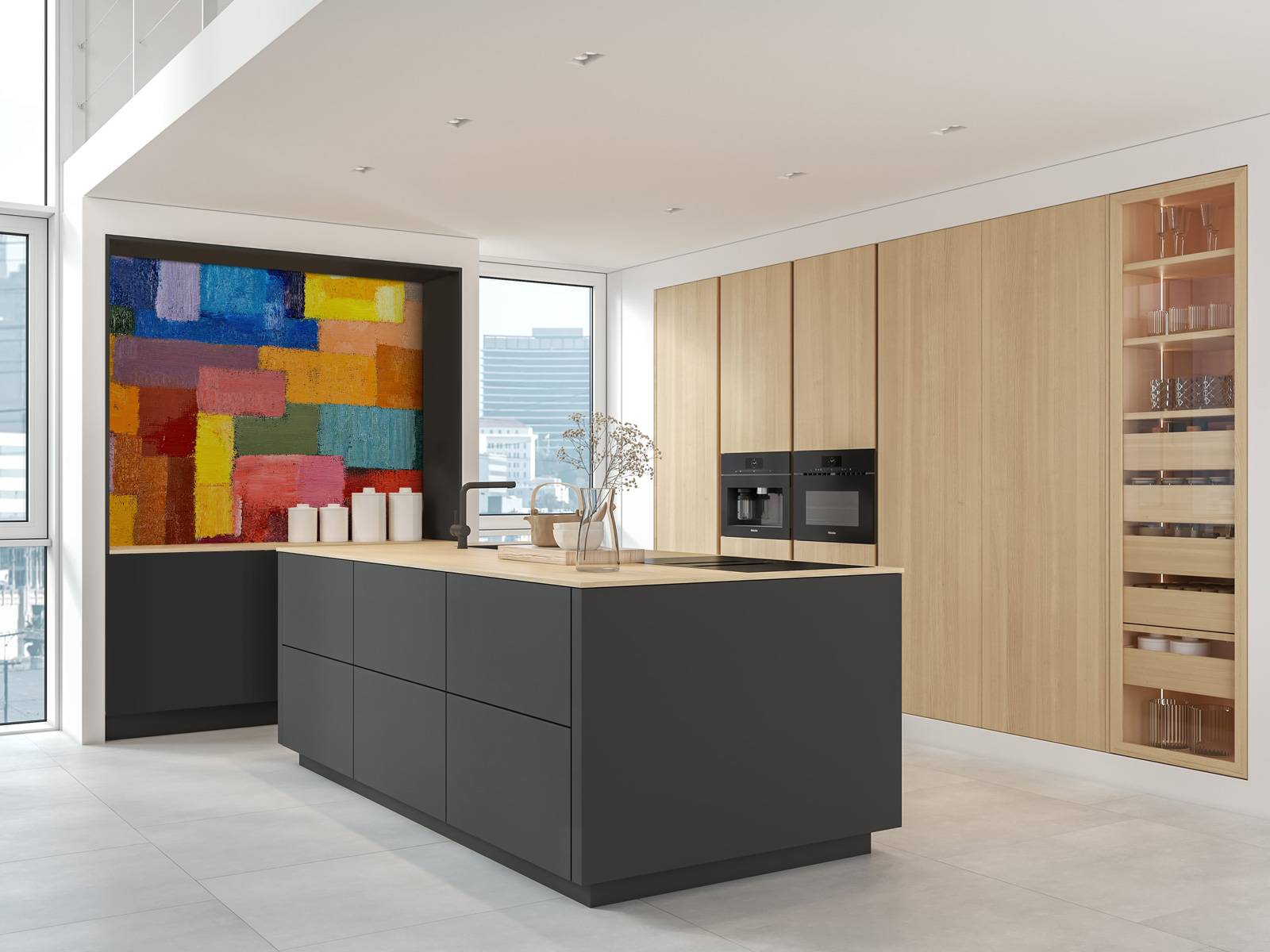Répartition des surfaces colorées