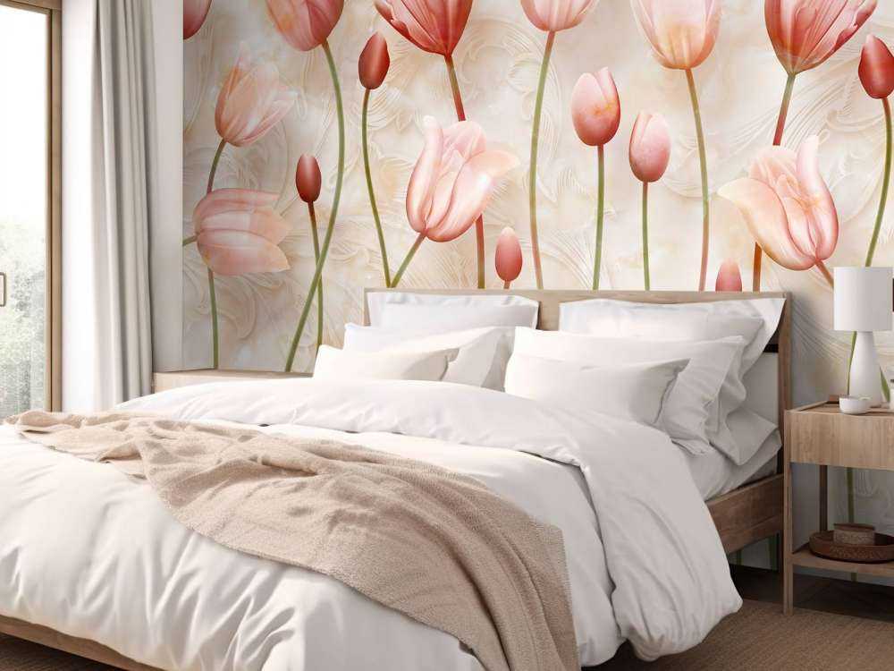 Tulipes roses ondulées