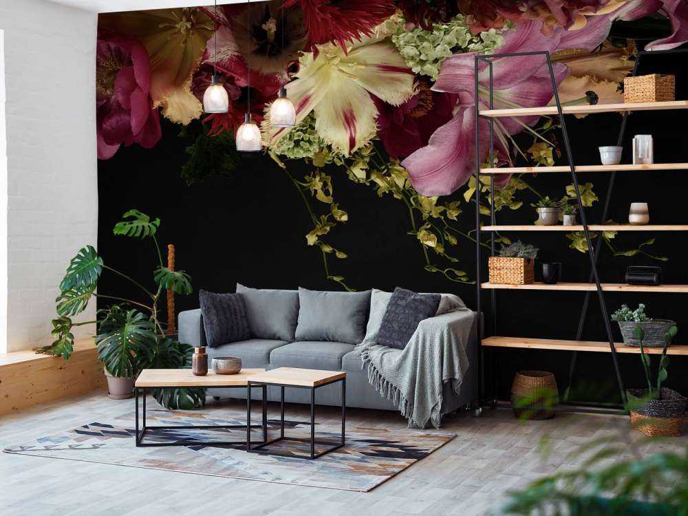 Tête de lit Fleurs vintage