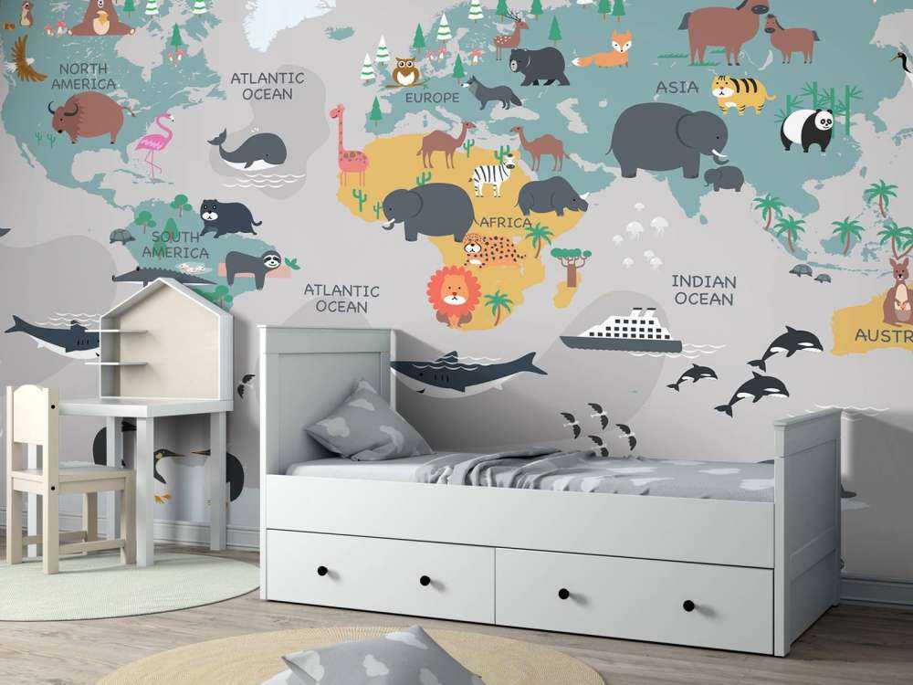 Carte du monde des animaux