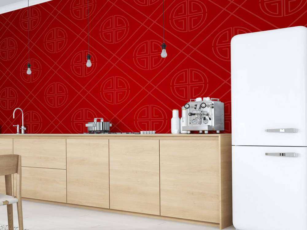 Motif chinois rouge