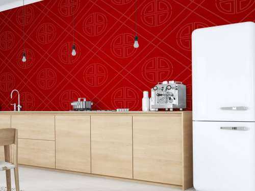 Motif chinois rouge