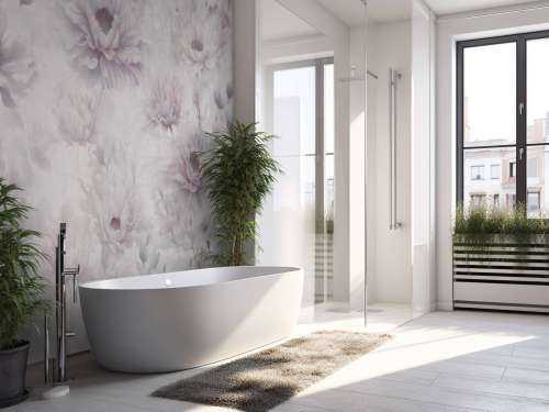 Mur romantique rose