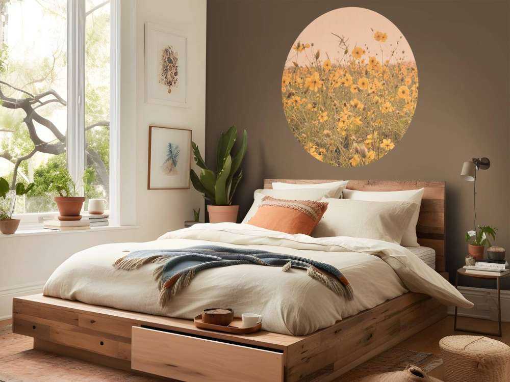 Fleurs jaunes au look vintage