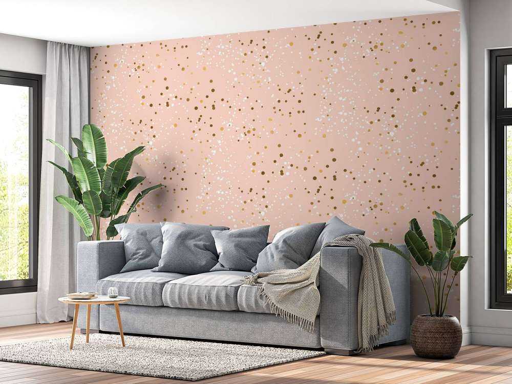 Motif de paillettes dorées