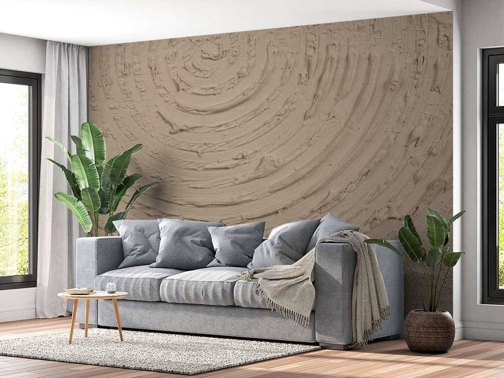 Formes et lignes courbes en taupe