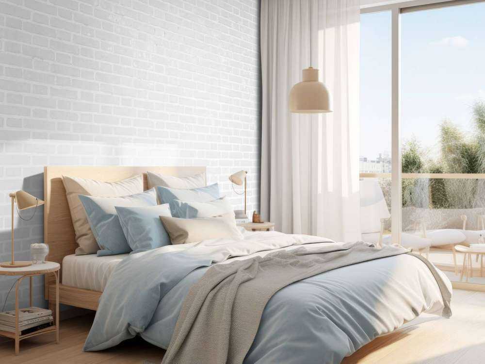 Mur de briques blanches