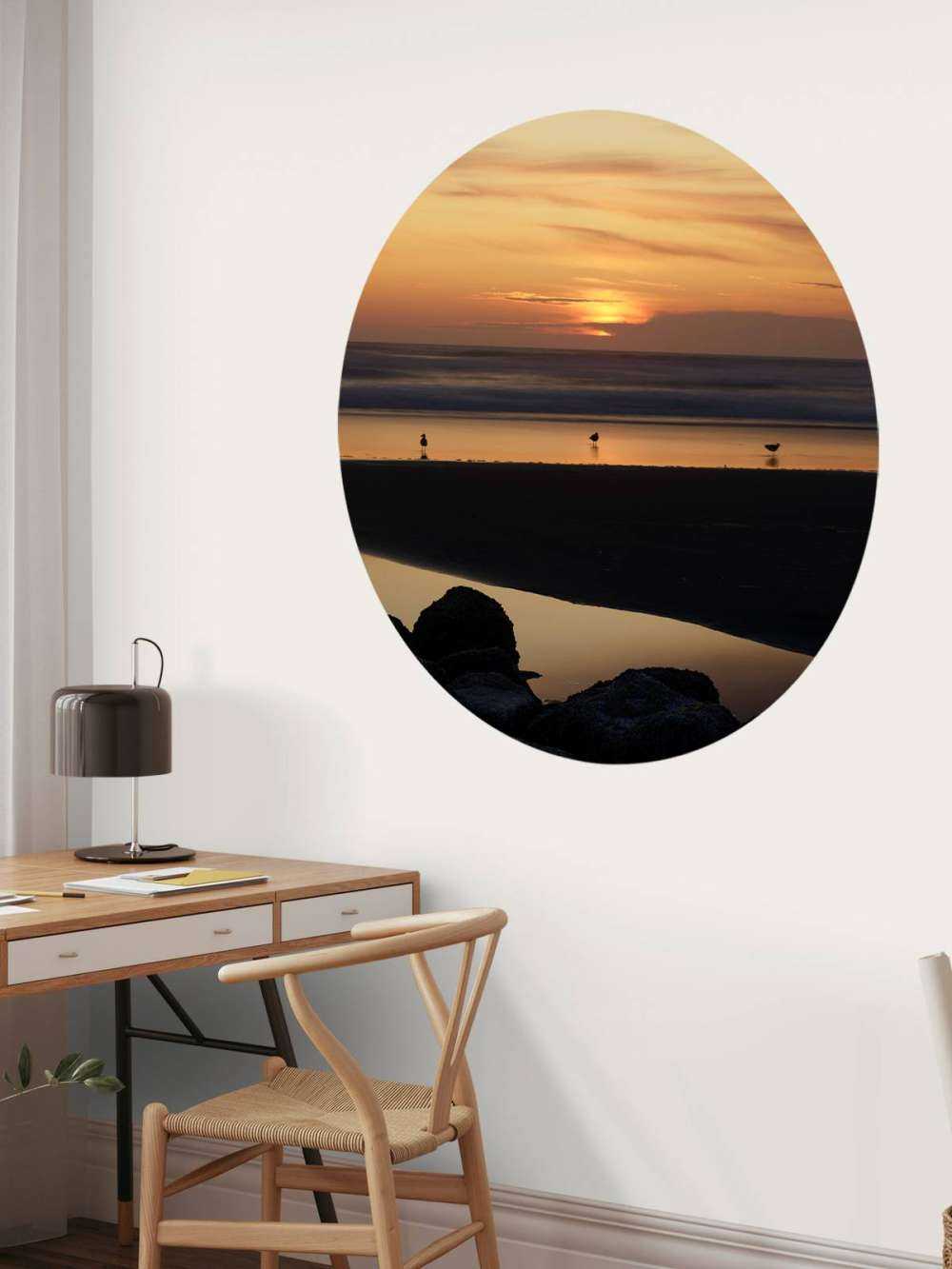 Oiseaux au coucher du soleil