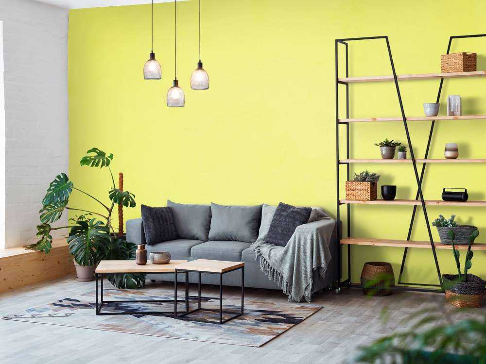 Béton jaune citron vert