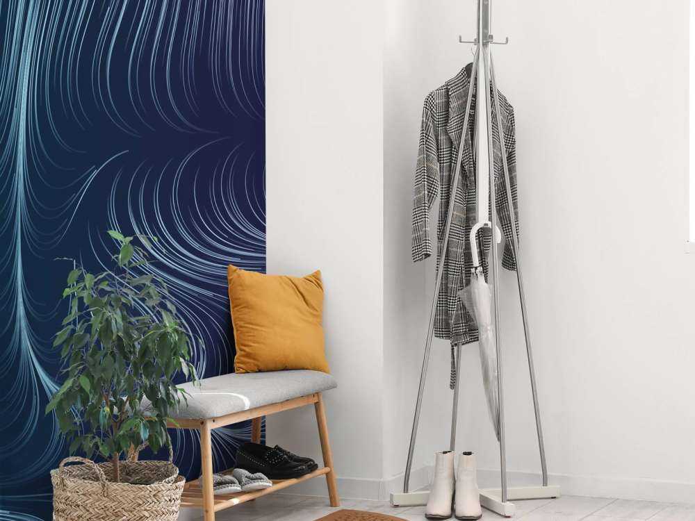 Lignes lumineuses bleu canard