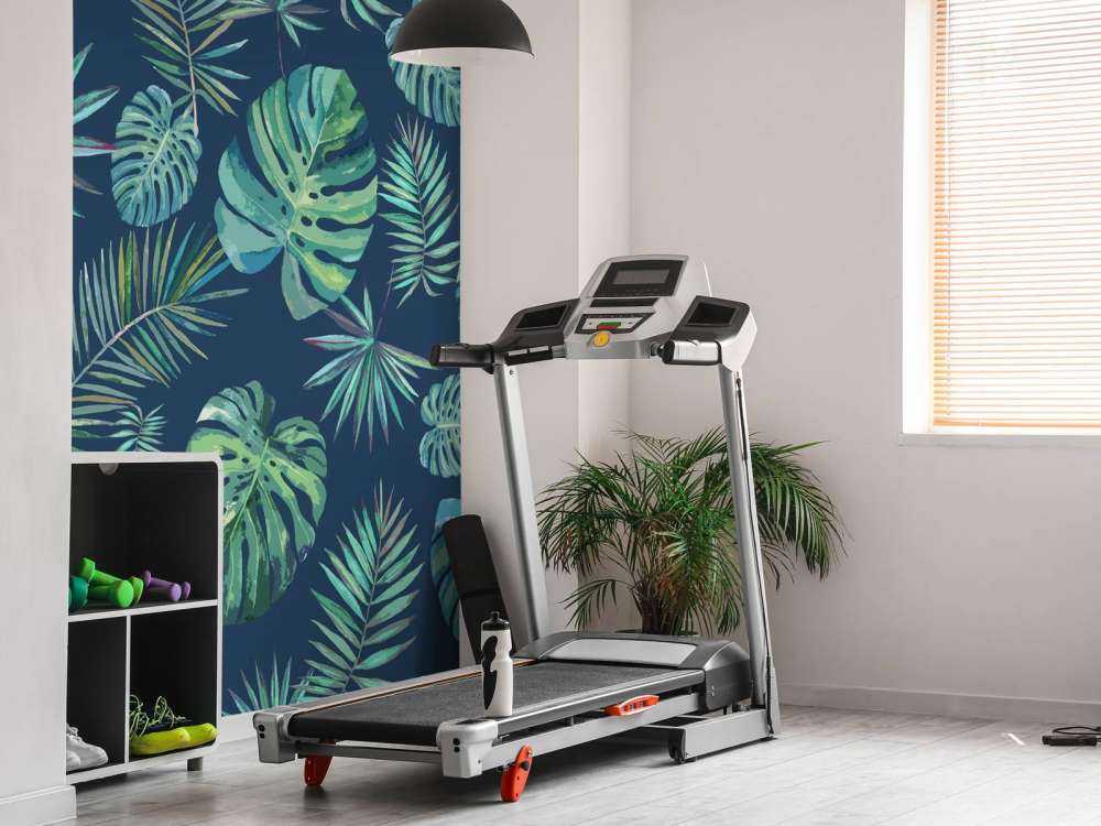 Feuilles de palmier et monstera