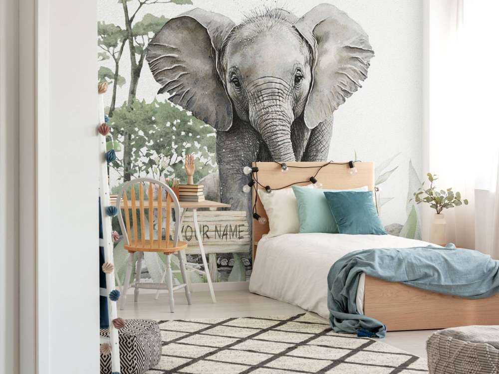 Bébé éléphant dans la jungle