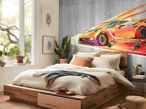 Voiture de course graffiti