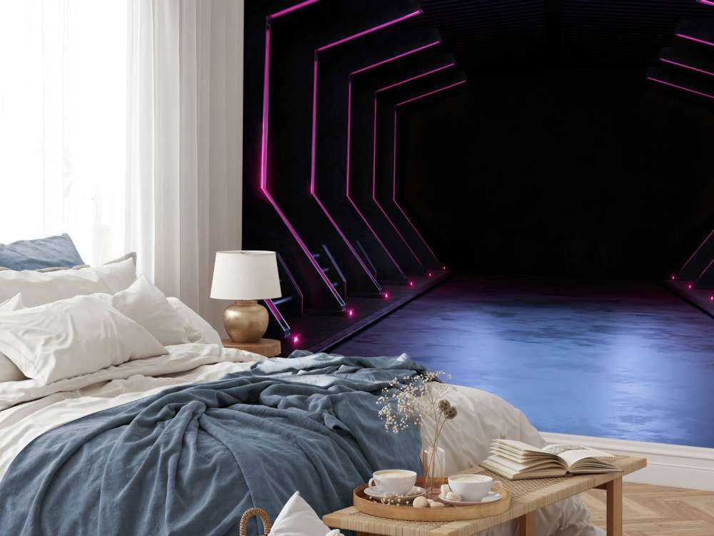 Couloir lumineux en 3D