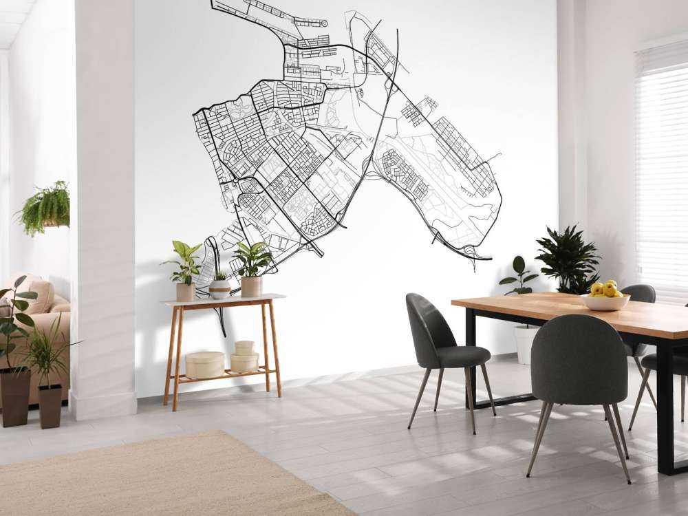 Carte Amsterdam est, blanc