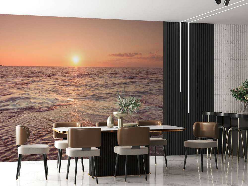 Coucher de soleil sur plage