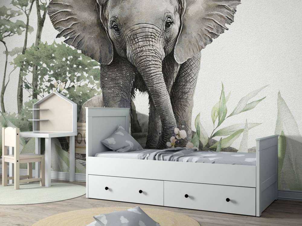 Bébé éléphant dans la jungle