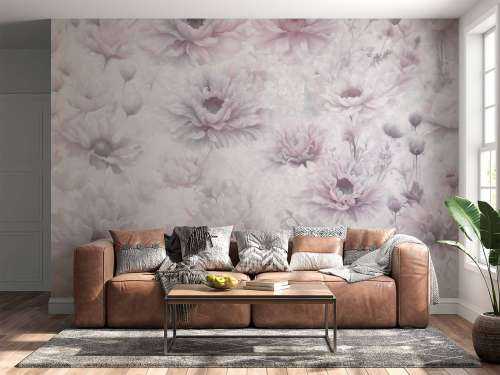 Mur romantique rose