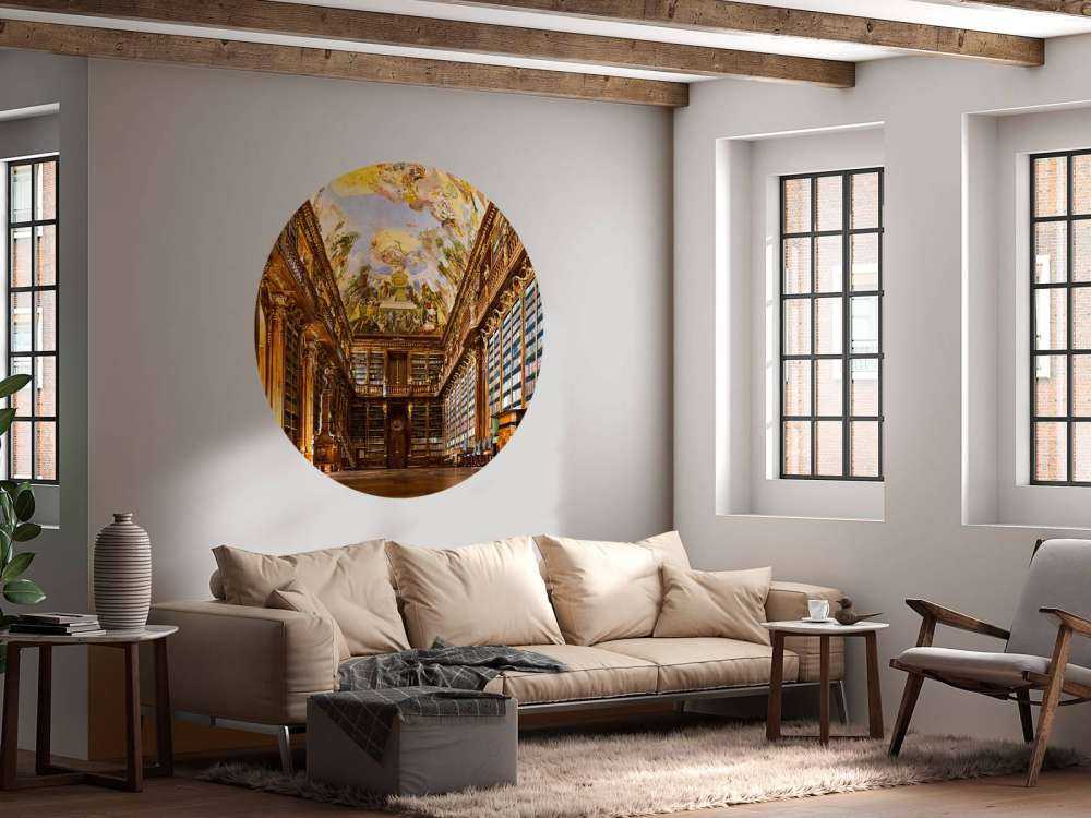 Bibliothèque historique en bois chaud