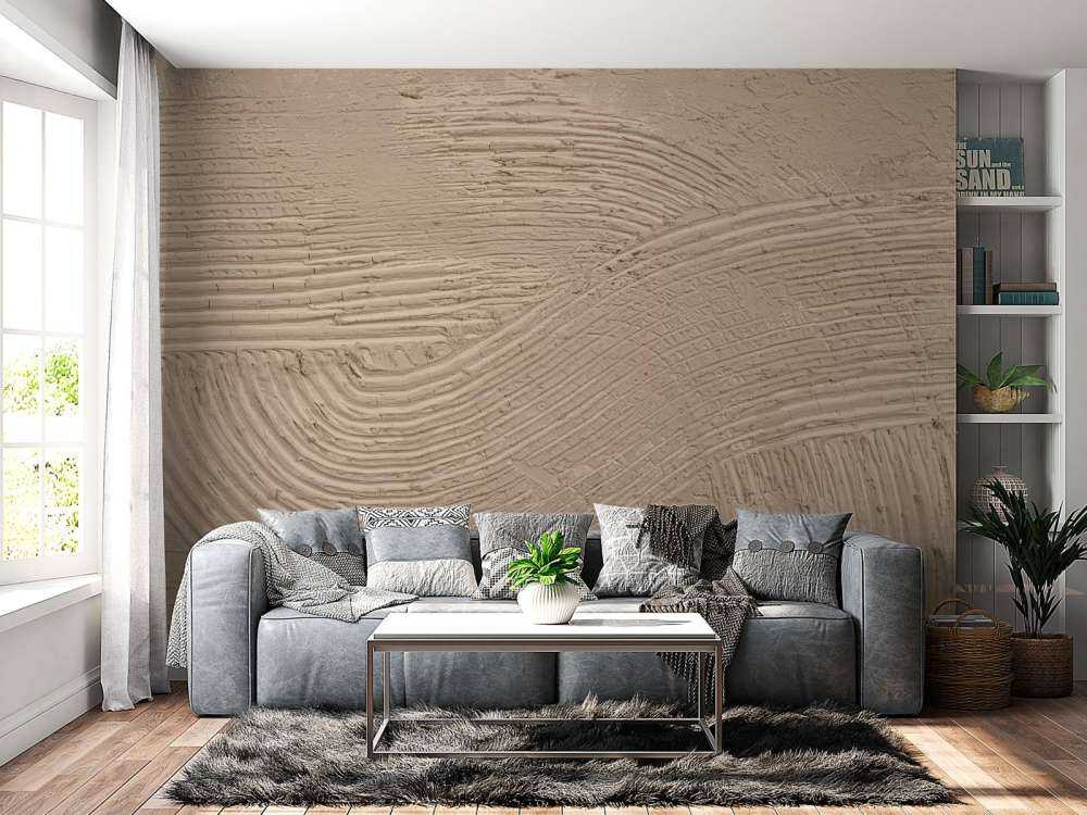 Lignes texturées en taupe