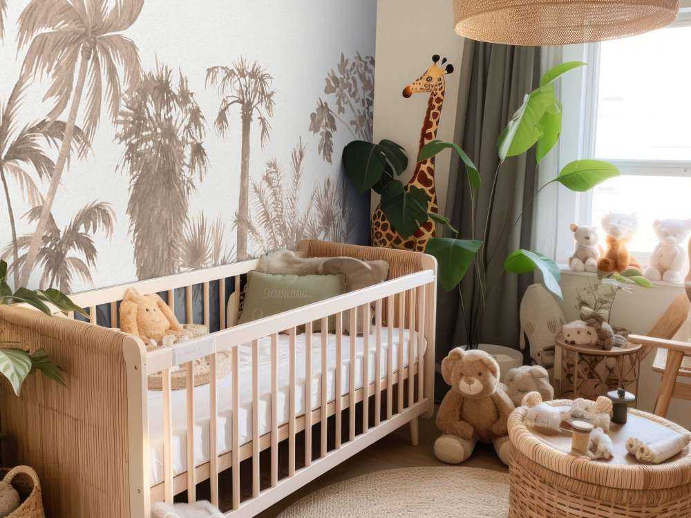 Thème de la jungle en taupe
