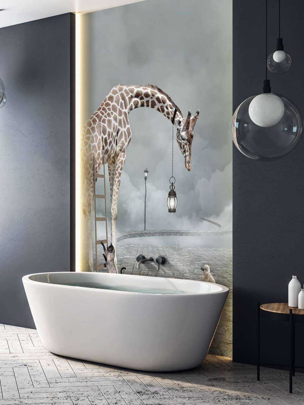 Paysage fantastique avec des animaux