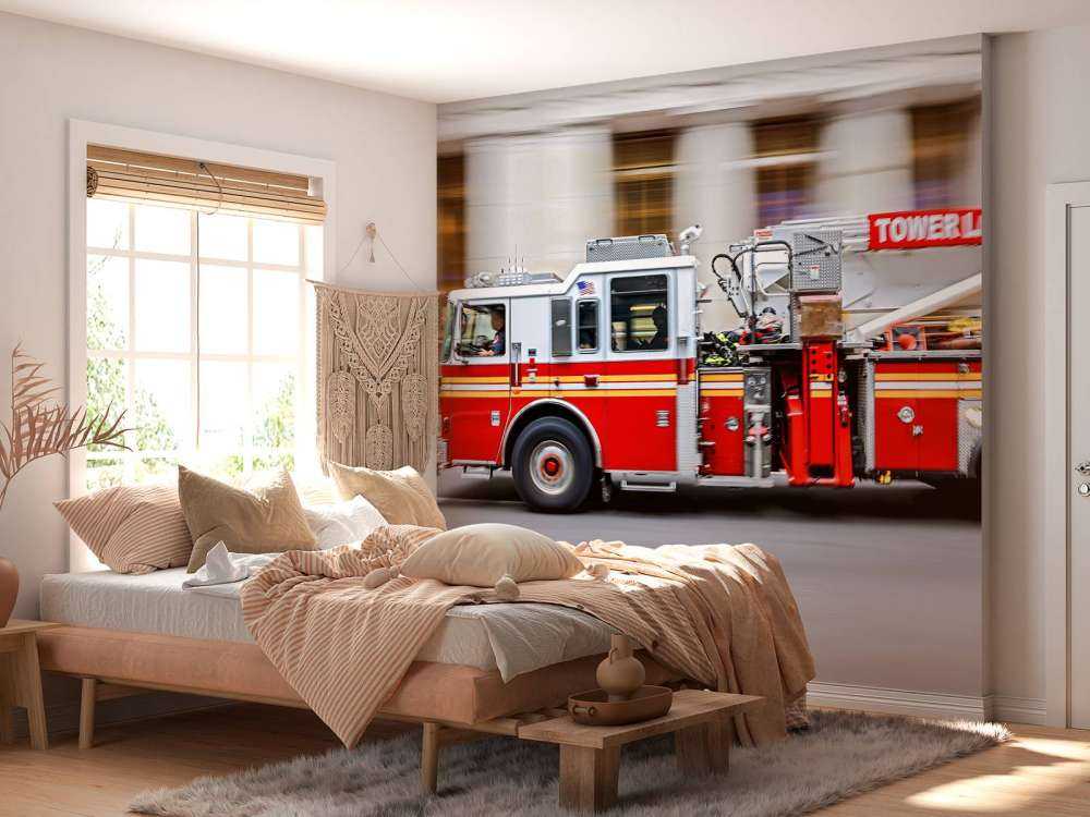 Un camion de pompiers américain