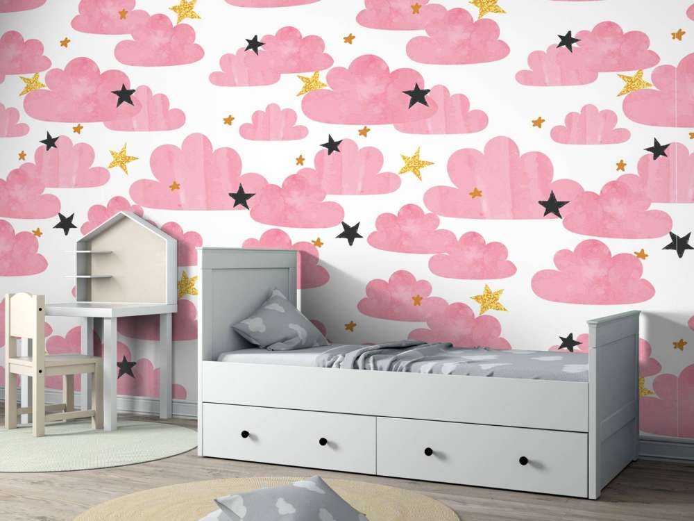 Nuages d'aquarelle, rose