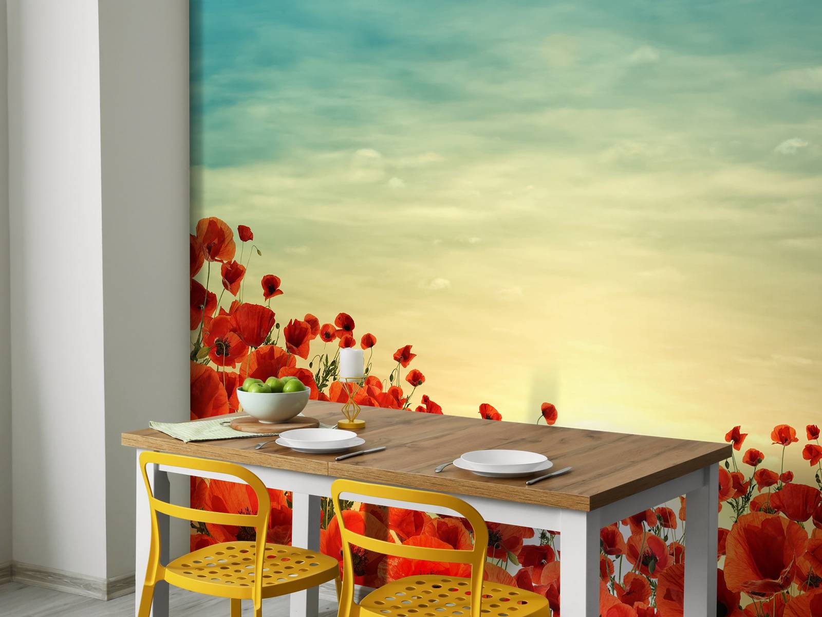 Coquelicots au coucher du soleil