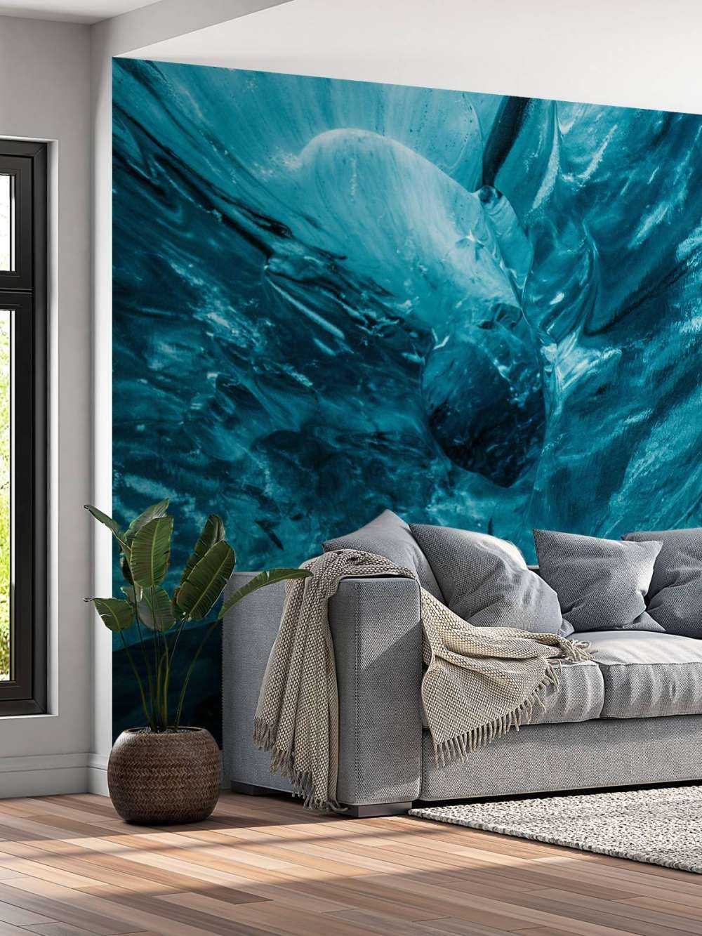 Grotte avec de la glace