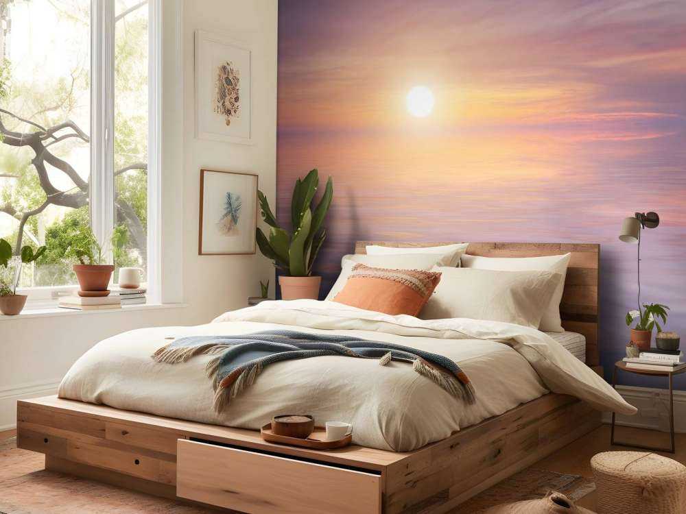 Coucher de soleil lilas